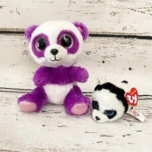TY TEENIE TYS Boom Boom and Puck Panda Bears